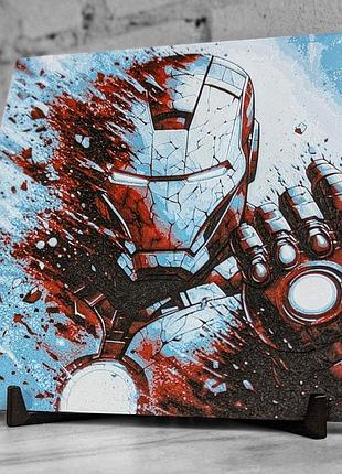 3д картина из пластика " железный человек" iron man тони старк