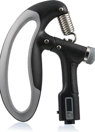 Эспандер кистевой powerplay pp_4403 с счётчиком, 10–100 кг, чёрный - для тренировки хвата и силы кисти