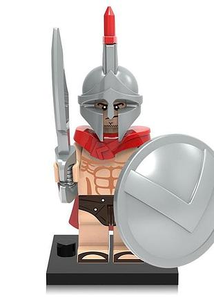 Фігурка античний грецький лицар спартанець срібло