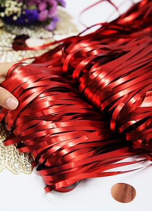 Дождик для фотозоны матовый украшение 245 см на 92 см красный