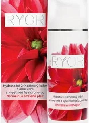 Увлажняющий крем с 24-часовым эффектом с алоэ и гиалуроновой кислотой 24-hour moisturizing cream ryor, 50 мл
