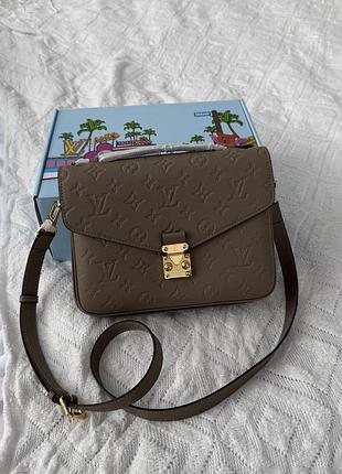 Шкіряна сумка метіс з тисненням монограм l