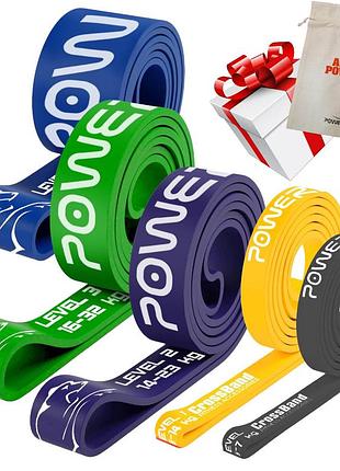 Еспандер-петля (гумка для фітнесу і кроссфіту) powerplay pp_0016 набір 5шт. опір 2-45кг. (сумарно 121кг.)