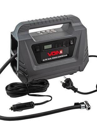 Компресор автомобільний "voin" vc-220 116psi/10а/25л/ac /dc/автостоп