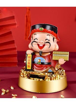 Бог багатства північної зони (h-14 см) на сонячній батарейці, сувеніри подарунки феншуй