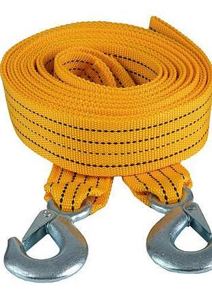 Трос буксировочный st205b/tp-207-3-1 3т лента 46мм х 6м желтый/крюк/в кульке