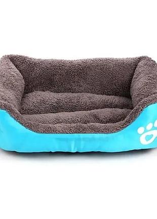 Лежанка - пуф для котів та собак l(67*55см) блакитна
