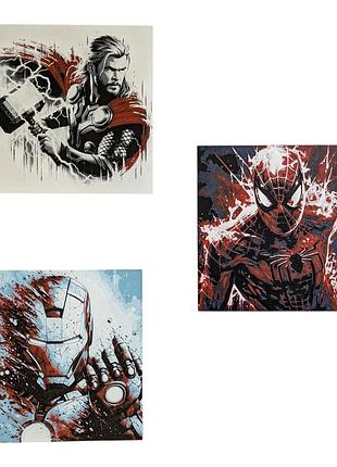 Набор 3д картин для детской - мстители avengers (3шт)