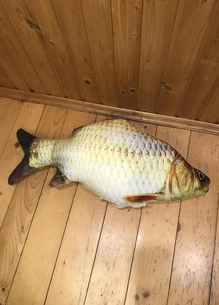 Мягкая игрушка-подушка рыба карп 3d 80 см — реалистичная антистресс подушка из плюша, подарок для детей и взрослых