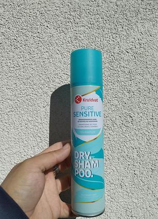 Сухой шампунь kruidvat pure sensitive 250 мл – без ароматизаторов, объема и свежести для чувствительной кожи