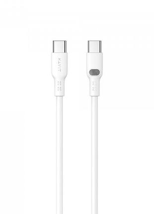 Кабель usb-c to usb-c havit hv-cb6279 pd60w 3a 1м white