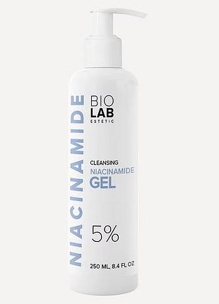 Гель для умывания с ниацинамидом gel for washing with niacinamide biolab estetic, 250 мл