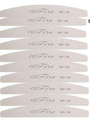 Пилочки маникюрные 100/180 набор пилок для ногтей (50шт/уп), набор пилок для маникюра полумесяц наждачная 100/180