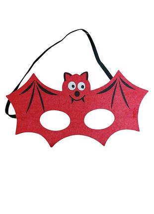 Маска детская летучая мышь one size красный