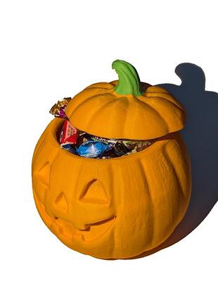 Банка тыквы для конфет на хэллоуин ( большой размер )