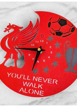 Годинник настінний сувенірний ліверпуль ( fc liverpool ) never walk alone
