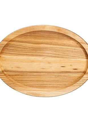 Овальная доска 35×25 см для подачи нарезок, ясень t26w250