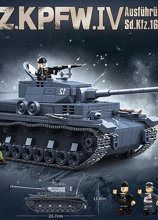 Военный конструктор немецкий танк pz iv вторая мировая война 985 деталей