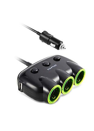 Автомобильный тройник awei c-3s 3 порта 2usb 3.1a