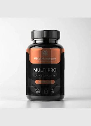 Премиум мультивитамины multi pro - premium multivitamins vitalharmony , 90 капсул