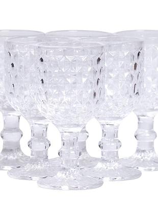 Набор рюмок на ножке 6 шт стеклянные 50 мл hp-19-107