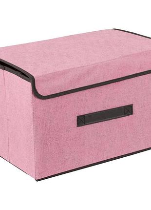 Коробка-органайзер для хранения вещей besser "котон" 37 х 24 х 24 см (ww02874-m) розовый