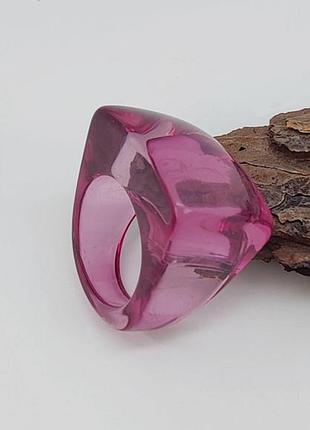 Кольцо из прозрачного акрила (цвет аметистовый) арт. 04373