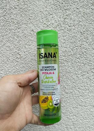 Профессиональный шампунь isana pitaja & tropical fruits 250 мл - уход и блеск для поврежденных волос