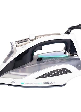 Утюг паровой ручной с автоотключением ручной профессиональный для одежды 2400 вт sokany sk-11030