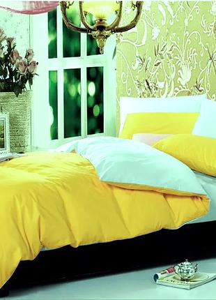 Постельное белье евро поплин люкс микс арктика+лимонад moonlight