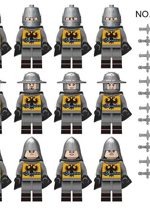 Фігурки європейські лицарі чоловічки середньовіччя воїни 12 шт