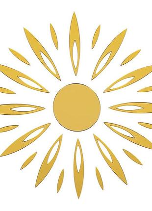 Зеркальный декор акриловый самоклеющийся золото, 25шт(d) sw-00002522