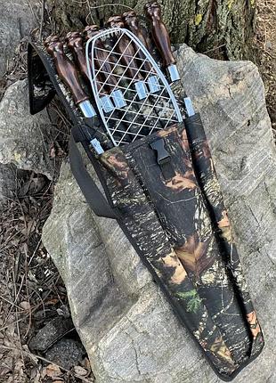 Шампура з нержавіючої сталі в чохлі з брезенту подарункові мисливець