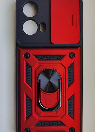 Чехол бронированный противоударный для motorola moto g85 5g красный