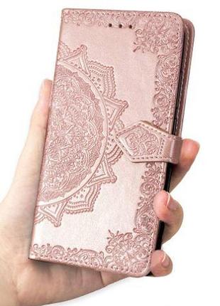 Чехол-книжка "солнце" xiaomi poco f5 pro 5g розовое золото