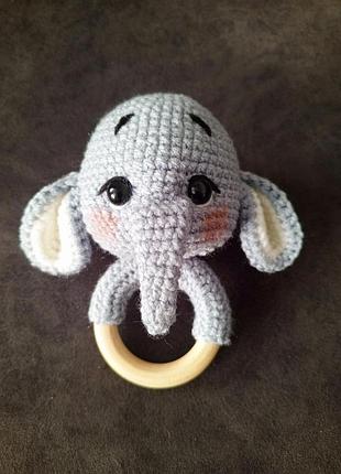 Погремушка-грызунок слоник