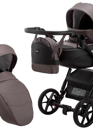 Коляска 2 в 1 bair next eco 35 черный капучино