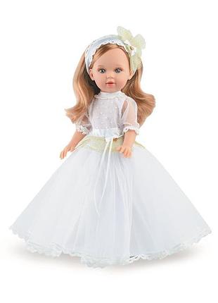 Большая испанская виниловая кукла блондинка marina & pau девочка comunion с волосами в пышном платье 40 см