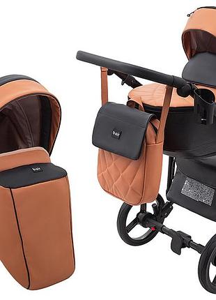 Коляска 2 в 1 bair city eco 38 карамель / черный