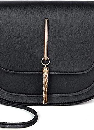 Маленькая женская сумка для телефона чёрная