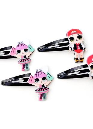 Затискач дитячий для волосся "lol-1" 0109-068-1, 10 пар