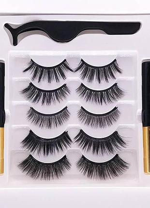 Набор ресниц на магнитной подводке ( 5пар)