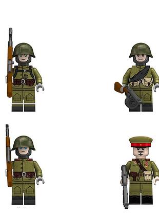 Фигурки конструктор человечки военные вторая мировая война