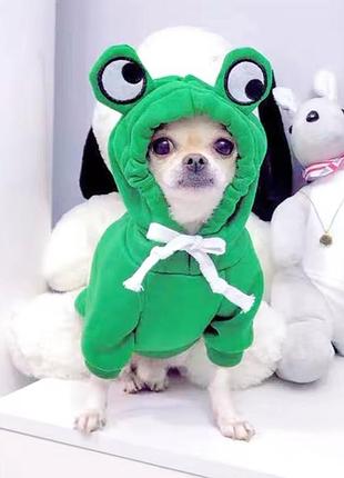 Костюм для собачек и котиков лягушка s зеленый