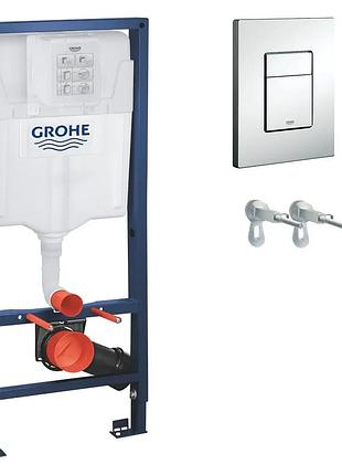 Инсталляция для унитаза grohe rapid sl с кнопкой хром глянец 38772001