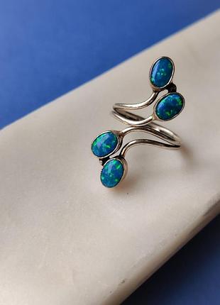 Кільце вогненний опал овал. перстень з вогненного опалу. розмір 17, регулюється. індія.