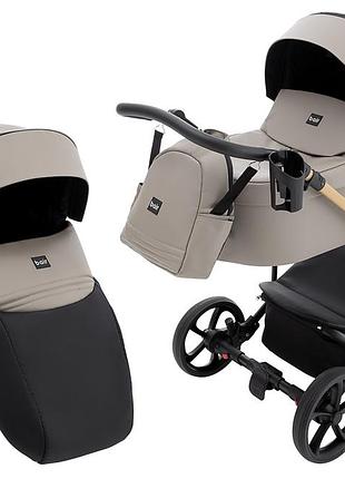 Коляска 2 в 1 bair onyx eco oe-04 капучино
