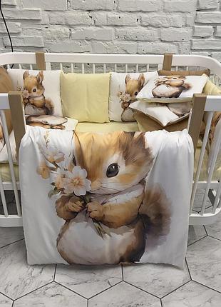 Комплект постельного белья baby comfort myteddy 7 элементов единорожка