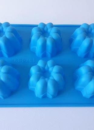 Форма силиконовая кондитерская для выпечки "цветы №2" 6 штук 26 * 18 * 3,5 cm forkopt