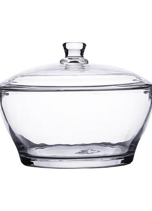 Супница с крышкой ø 15.5 см кастрюля бульонница стеклянная 1 л hp-yh-15